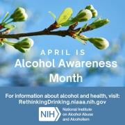 April is Alcohol Awareness Month, small badge