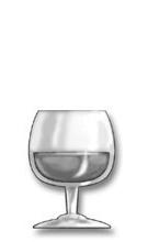 1.5 oz of brandy (a single jigger) - 40% alcohol
